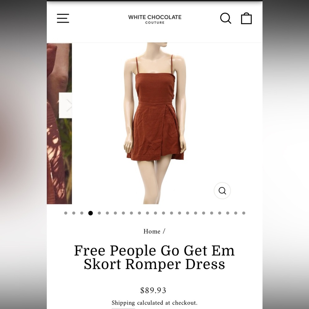 Free People Go Get Em Skort Romper Dress